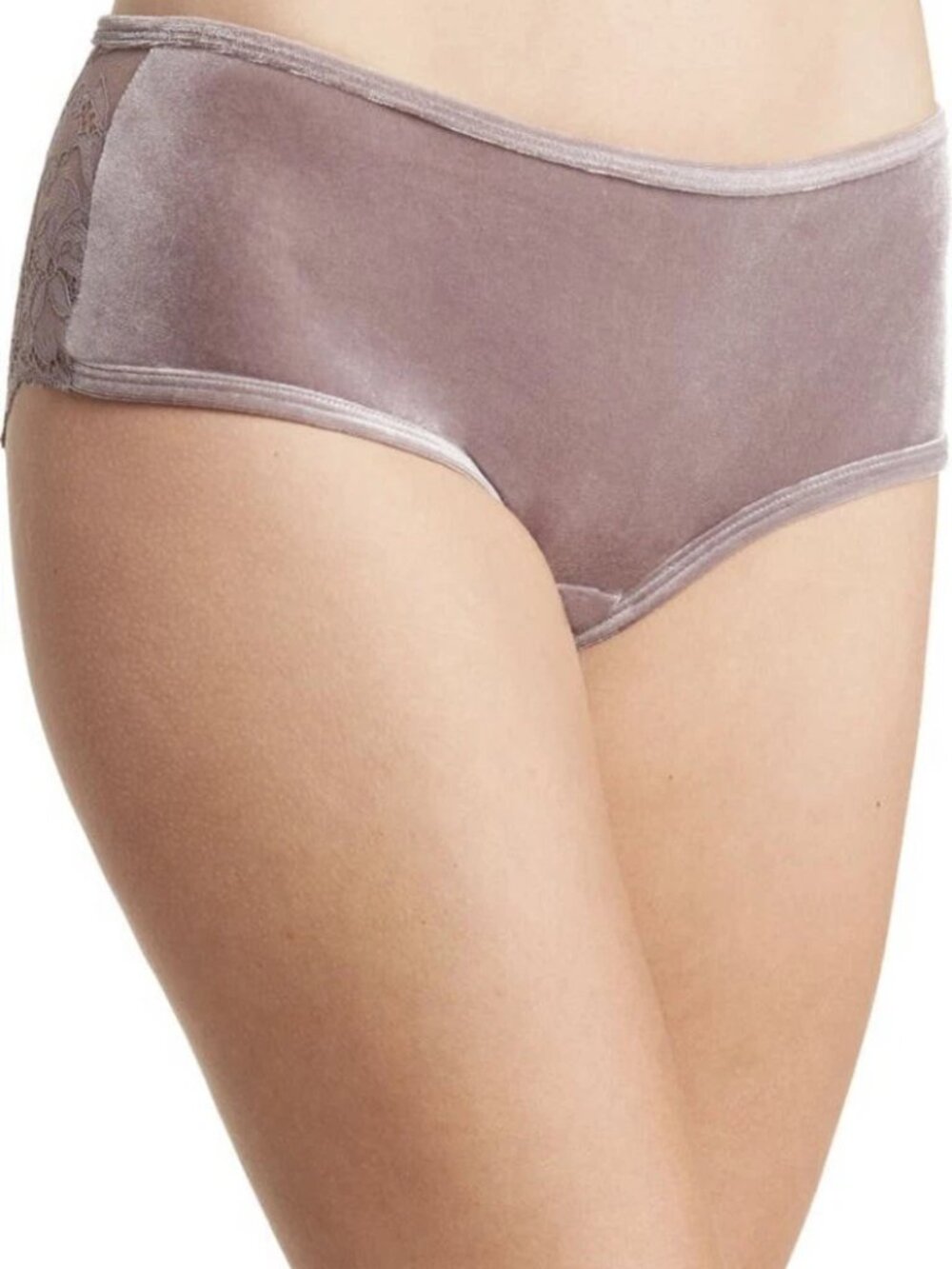 Nordstrom’s Wishlist Women’s Velour Lace Panty Lingerie, Lilac Purple